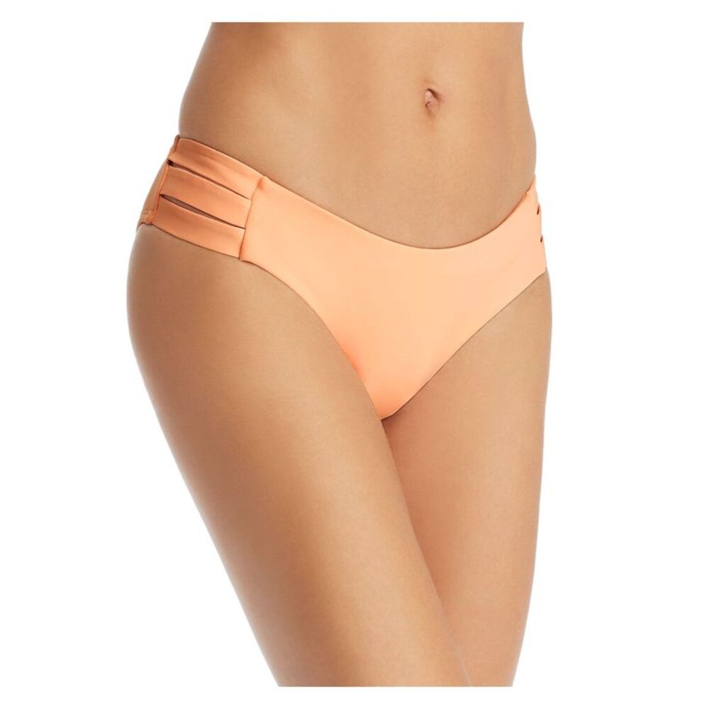 VITAMIN A Women's Orange Cutout Bikini Swimwear Bottom M\8